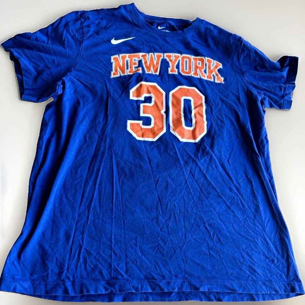 Nike New York Knicks Randle #30 Shirt Mens L Blue NBA Basketball Tee